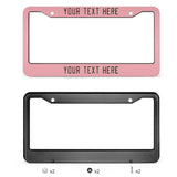 Custom Light Pink Olive License Plate Frame
