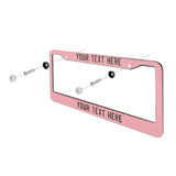 Custom Light Pink Olive License Plate Frame