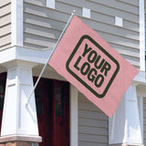 Custom Light Pink Olive Flag