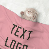 Custom Light Pink Olive Pet Blanket
