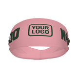 Custom Light Pink Green Sports headband