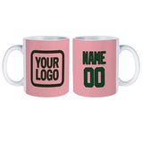 Custom Light Pink Green Mug