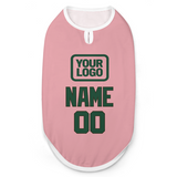 Custom Light Pink Green Pet Vest