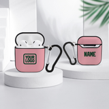 Custom Light Pink Green AirPods Case