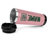 Custom Light Pink Green Stainless Steel Water Cup