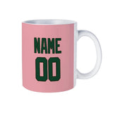 Custom Light Pink Green Mug