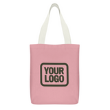 Custom Light Pink Green Canvas Tote Bag