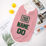 Custom Light Pink Green Pet Vest