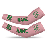 Custom Light Pink Emerald Green Arm Sleeve