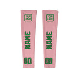 Custom Light Pink Emerald Green Arm Sleeve