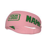 Custom Light Pink Emerald Green Sports headband