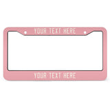 Custom Light Pink Cream License Plate Frame