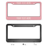 Custom Light Pink Cream License Plate Frame