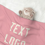 Custom Light Pink Cream Pet Blanket