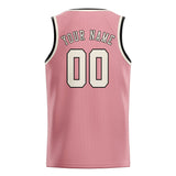 Custom Light Pink & Cream Colors Design Sports Basketball Jersey