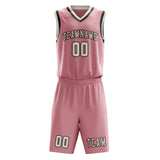 Custom Light Pink Cream Basketball Set