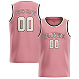 Custom Light Pink & Cream Colors Design Sports Basketball Jersey