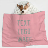 Custom Light Pink Gray Pet Blanket
