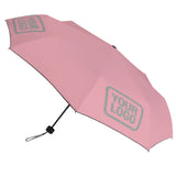 Custom Light Pink Gray Automatic Umbrella