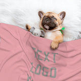 Custom Light Pink Gray Pet Blanket