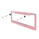 Custom Light Pink Gray License Plate Frame