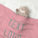 Custom Light Pink Gray Pet Blanket