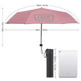 Custom Light Pink Gray Automatic Umbrella