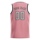 Custom Light Pink & Gray Colors Design Sports Basketball Jersey