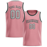 Custom Light Pink & Gray Colors Design Sports Basketball Jersey