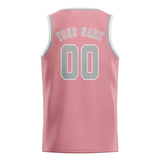 Custom Light Pink & Gray Colors Design Sports Basketball Jersey
