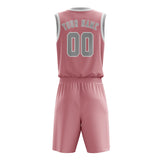Custom Light Pink Gray Basketball Set