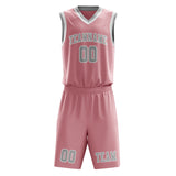 Custom Light Pink Gray Basketball Set