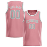 Custom Light Pink & Gray Colors Design Sports Basketball Jersey