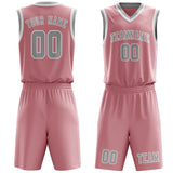 Custom Light Pink Gray Basketball Set