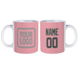 Custom Light Pink Dark Grey Mug