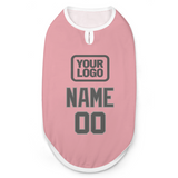 Custom Light Pink Dark Grey Pet Vest