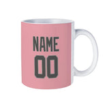 Custom Light Pink Dark Grey Mug