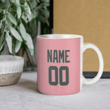 Custom Light Pink Dark Grey Mug