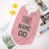 Custom Light Pink Dark Grey Pet Vest