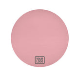 Custom Light Pink Dark Grey Round Table Cloth