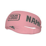 Custom Light Pink Dark Grey Sports headband