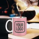 Custom Light Pink Dark Grey Mug