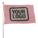 Custom Light Pink Green Flag