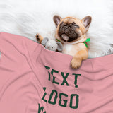 Custom Light Pink Green Pet Blanket