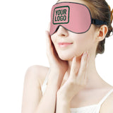 Custom Light Pink Green Sleep Mask