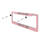 Custom Light Pink Green License Plate Frame