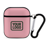 Custom Light Pink Dark Green AirPods Case