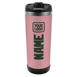 Custom Light Pink Dark Green Stainless Steel Water Cup