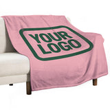 Custom Light Pink Green Blanket