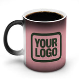 Custom Light Pink Dark Green Magic Mug